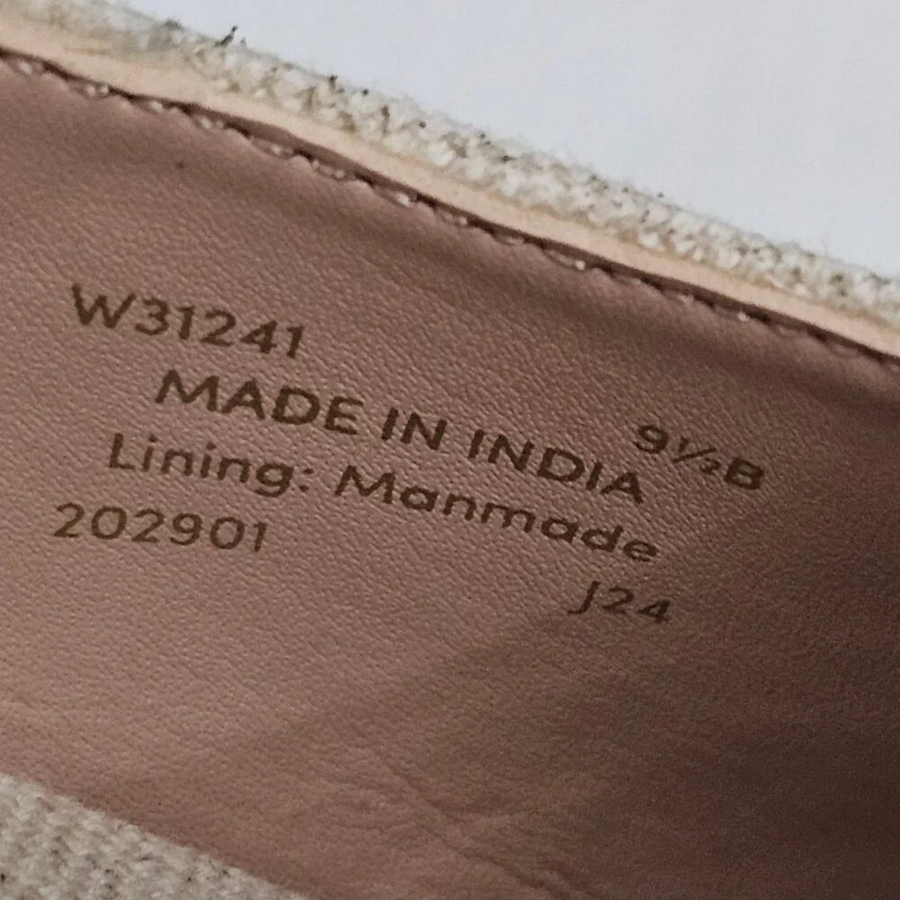 Cole Haan Cloudfeel Espadrille Wedge II Womens 9.5 Linen Soft Gold Summer NEW